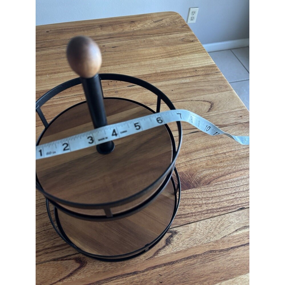 Modern Two-Tier Rotating Spice Rack Threshold - Picture 4 of 6